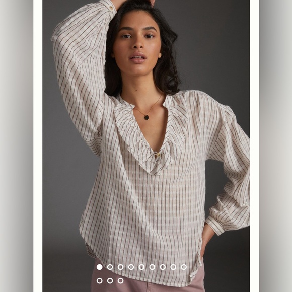 Anthropologie Pilcro Brianna Ruffled Blouse - Picture 12 of 12